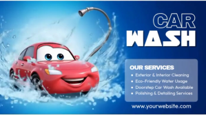 Car Wash Services Publicación de Twitter template