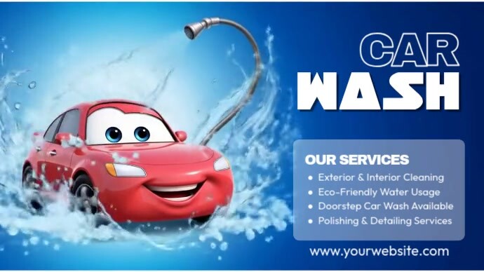 Car Wash Services Twitter Plasing template