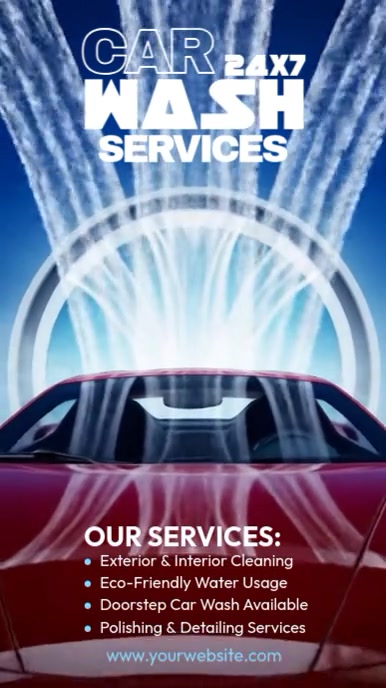 Car Wash Services Instagram Reel template