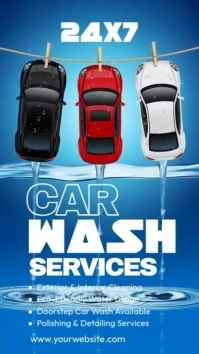 Car Wash Services Instagram na Kuwento template