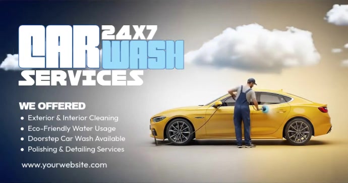 Car Wash Services Imagem partilhada do Facebook template