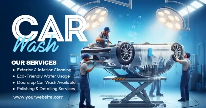Car Wash Services ภาพที่แชร์บน Facebook template