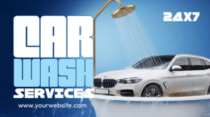 Car Wash Services Publicación de Twitter template