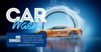 Car Wash Services Facebook Shared Image Isithombe Esabiwe ku-Facebook template