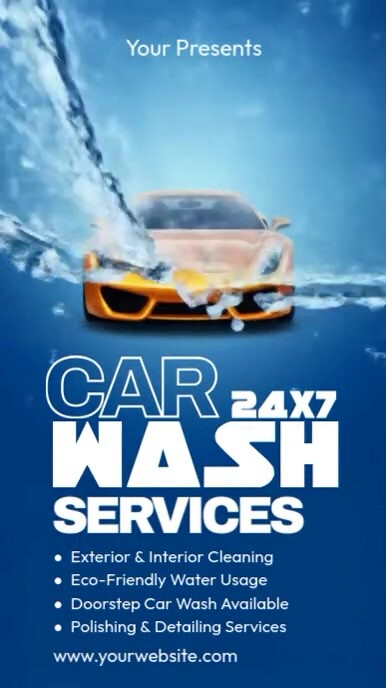 Car Wash Services Instagram Reel template