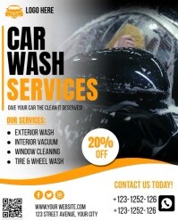 CAR WASH SERVICES POSTER Instagram Portrait template