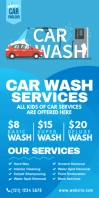 Car Wash Services Roll-Up Banner Cartel enrollable de 3 × 6 pulg. template