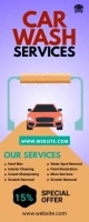 Car Wash Services Roll-Up Banner Bannière rétractable 2 pouces x 5 pouces template