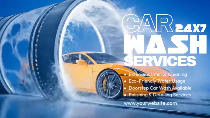 Car Wash Services Twitter Post template
