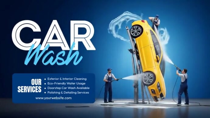 Car Wash Services Twitter Post template