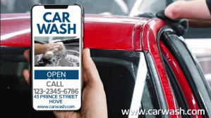 Car Wash Social Media Ad Template Digital Display (16:9)