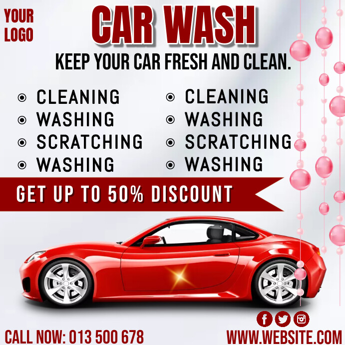 Car wash social media post Instagram post Template PosterMyWall