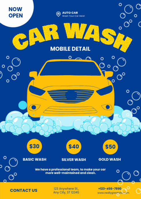 Amazing Car Wash Template Artwork Concept Amazing Car Wash Template Artwork Concept