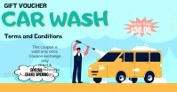 Car Wash Voucher Facebook-Veranstaltungscover template