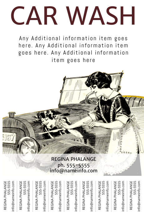 Car Wash Flyer Template With Tear Off Tabs Postermywall