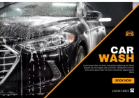 car wash3 Postcard template