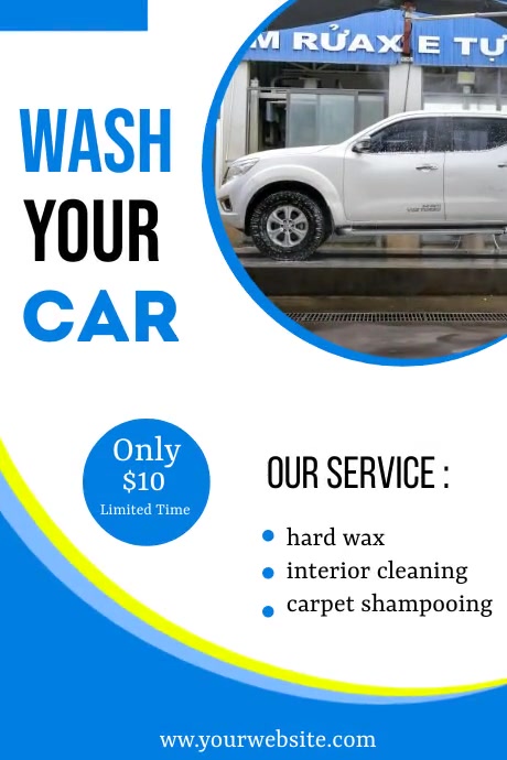 Artistic Car Wash Post Template Landscape Illustration Artistic Car Wash Post Template Landscape Illustration