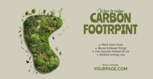 Carbon footprint banner template Isithombe Esabiwe ku-Facebook