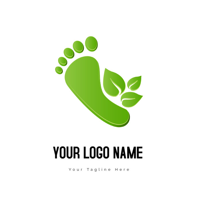Carbon Footprint Podiatrist Logo template