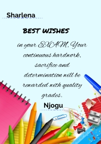 Success Card Message Examples CONGRATULATIONS EXAM BEST WISH SUCCESS CARD Template | PosterMyWall