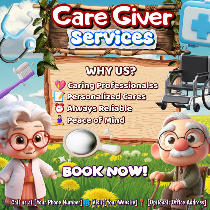 Care Giver Services Template | PosterMyWall