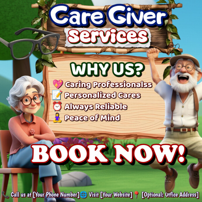 Care Giver Services Template | PosterMyWall