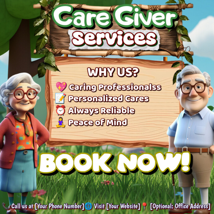 Care Giver Services Template | PosterMyWall