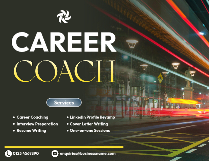 career coach flyer Template | PosterMyWall