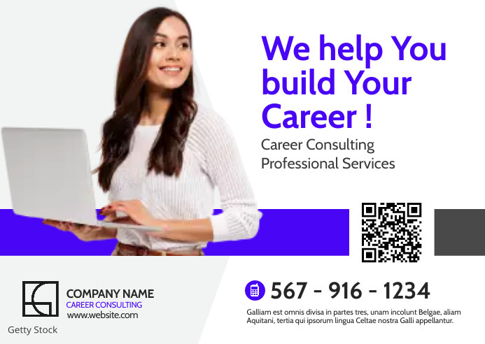 Copy of Career consulting professional services postc | PosterMyWall