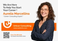 Career consulting professional services postc Postcard template