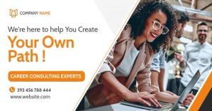 Career consulting services corporate banner t Gambar Bersama Facebook template