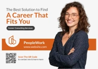 career consulting services printable postcard 明信片 template