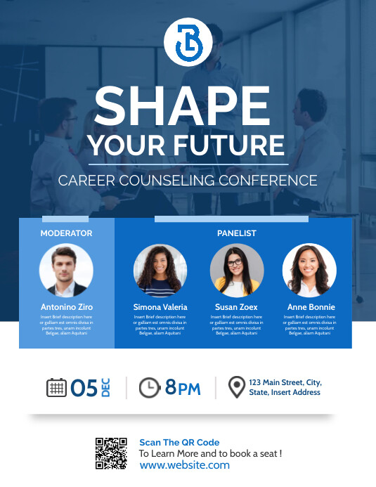 Guidance Conference Lettering career counseling conference template | PosterMyWall