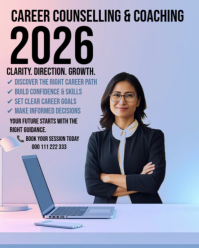 Career Counselling / Career Coaching poster. Instagram Portrait template