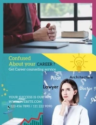 career counselling flyer template Volantino (US Letter)
