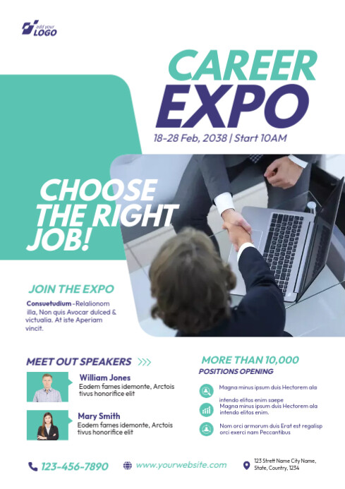 career expo flyer A4 template