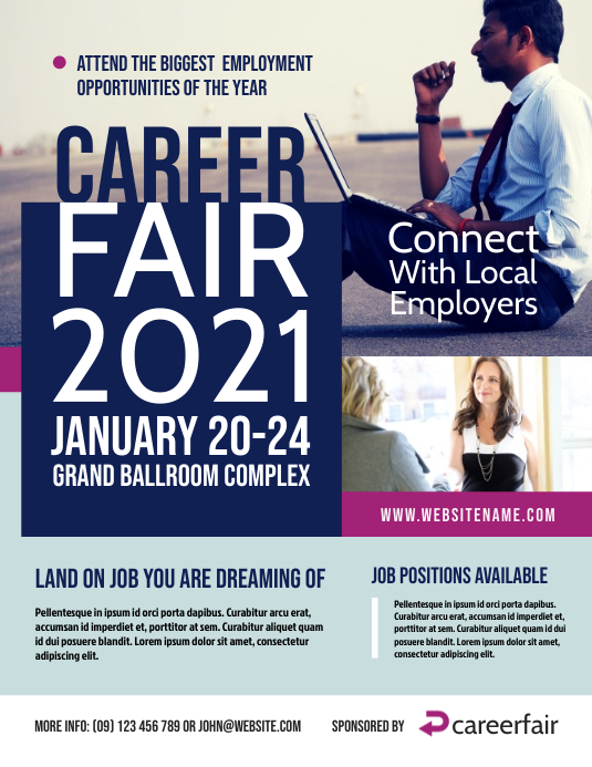Career Fair Flyer Modelo PosterMyWall