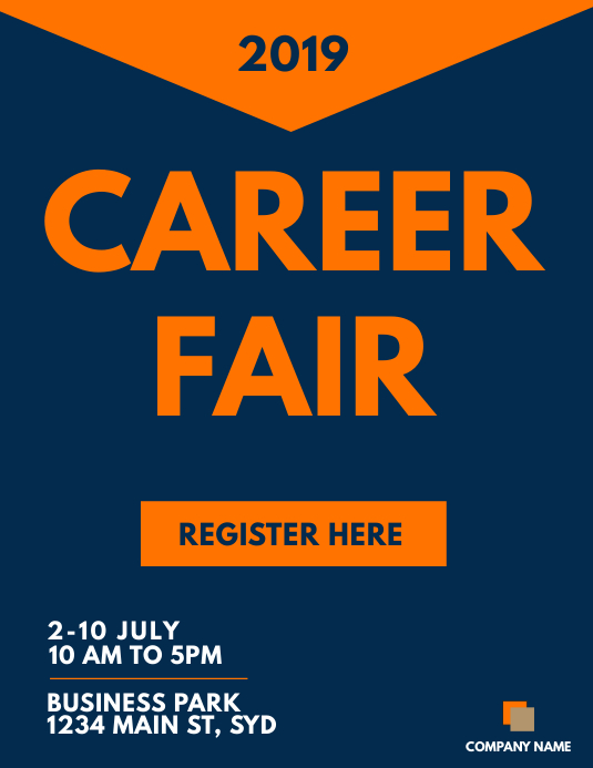 CAREER FAIR FLYER TEMPLATE 传单(美国信函)