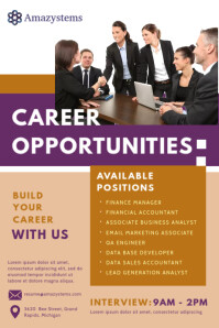Career Fair Job Vacancy Poster template