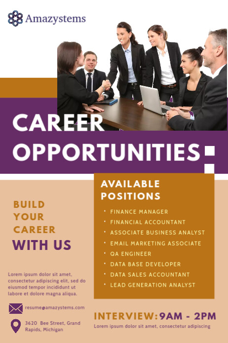 Career Fair Job Vacancy Poster Template | PosterMyWall
