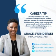 Career tips flyer template Pos Instagram