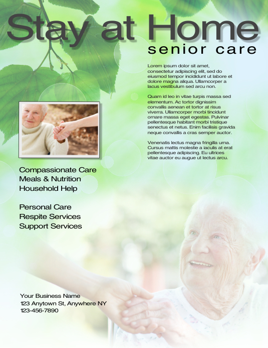 Copia de Caregiver Senior Care Flyer Template | PosterMyWall