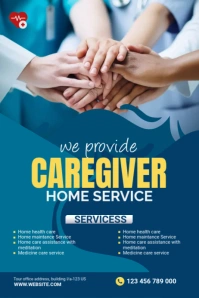 Caregiver service Banner 4' × 6' template
