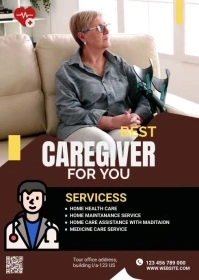 Caregiver service A6 template