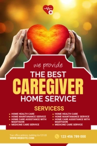 Caregiver service Banner 4' × 6' template