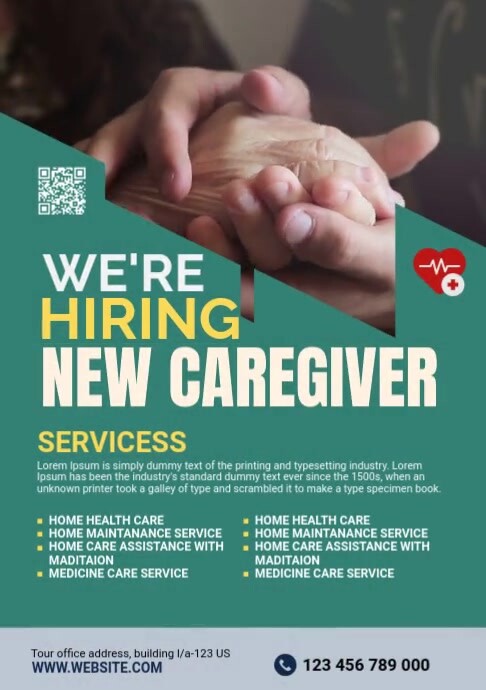 Caregiver service A5 template