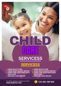 Caregiver service A6 template