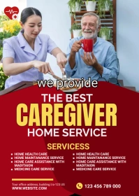 Caregiver service A6 template