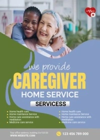 Caregiver service A6 template