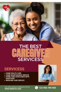 Caregiver service Banner 4' × 6' template